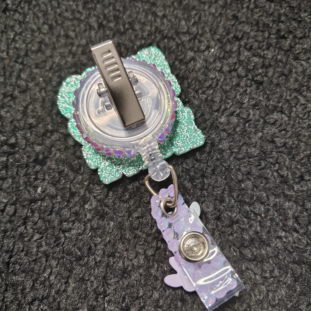 Easter Bunny On The Hunt Spring Themed  Badge Holder Retractable Reel